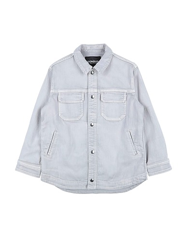 DONDUP Denim jacket Light grey 92% Cotton, 6% Elastomultiester, 2% Elastane