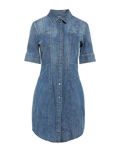 DONDUP Denim dress Blue 98% Cotton, 2% Elastane