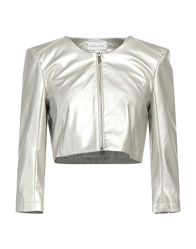 PATRIZIA PEPE Jacket Silver 100% Polyurethane