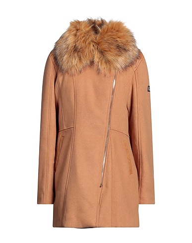 YES ZEE by ESSENZA Coat Camel 50% Polyester, 50% Wool, Polyurethane, Viscose