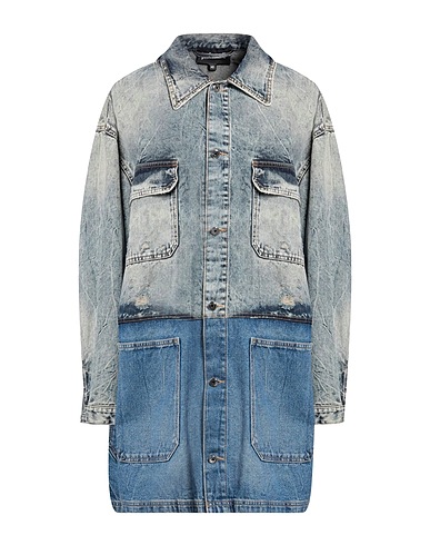 JUST CAVALLI Denim jacket Blue 100% Cotton