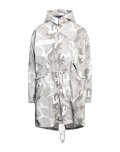 BARBED Full-length jacket Light grey 97% Cotton, 3% Elastane