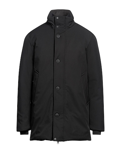 BOMBOOGIE Shell jacket Black 88% Polyester, 12% Elastane