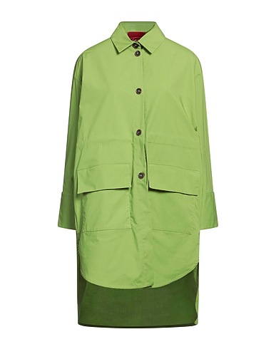 CO.GO Full-length jacket Green 97% Cotton, 3% Elastane