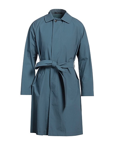 TAGLIATORE Full-length jacket Slate blue 97% Cotton, 3% Elastane