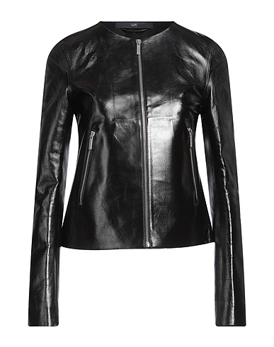 SAPIO Biker jacket Black 100% Calfskin