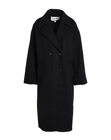 VERO MODA Coat Black 50% Recycled polyester, 35% Wool, 10% Polyester, 3% Synthetic fibers, 2% Acrylic