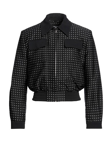 DOLCE&GABBANA Jacket Black 44% Cotton, 24% Polyester, 13% Viscose, 11% Acrylic, 8% Silk