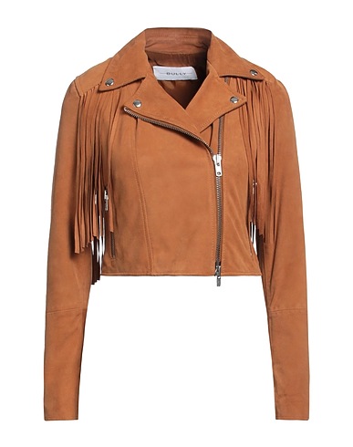 BULLY Biker jacket Camel 100% Leather