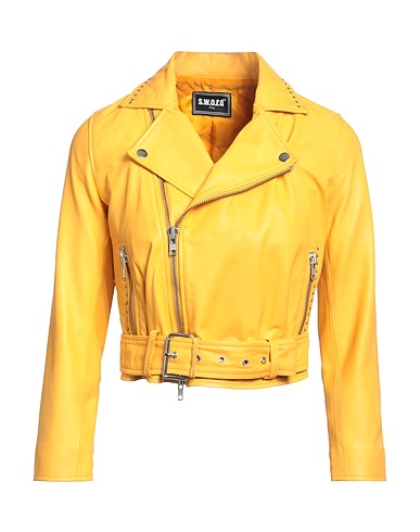SWORD 6.6.44 Biker jacket Marigold 100% Soft Leather
