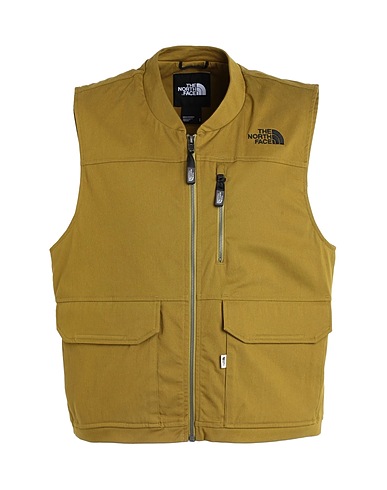 THE NORTH FACE Jacket M COTTON VEST
 Military green 70% Cotton, 27% Nylon, 3% Elastane