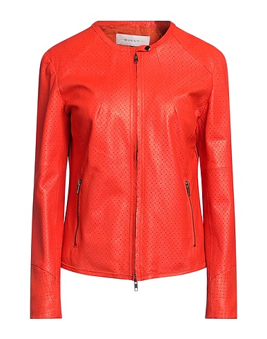 BULLY Jacke Tomatenrot 100% Leder