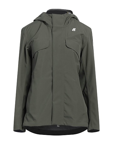 K-WAY Jacket Military green 90% Polyester, 10% Polyurethane