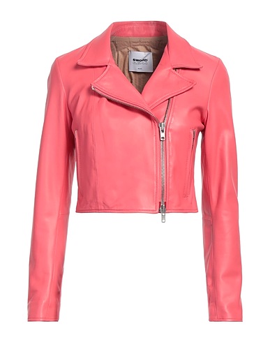 SWORD 6.6.44 Biker jacket Pink 100% Leather