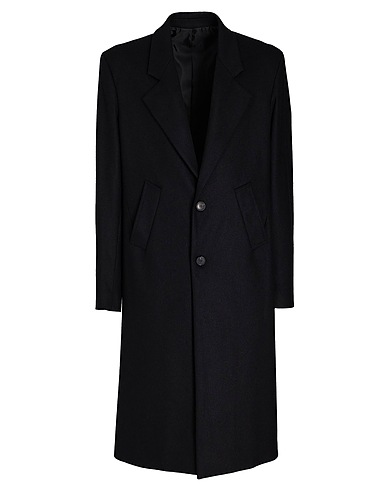 8 by YOOX Mantel WOOL BLEND LONG COAT
 Schwarz 60% Wolle, 30% Polyester, 10% Andere Fasern