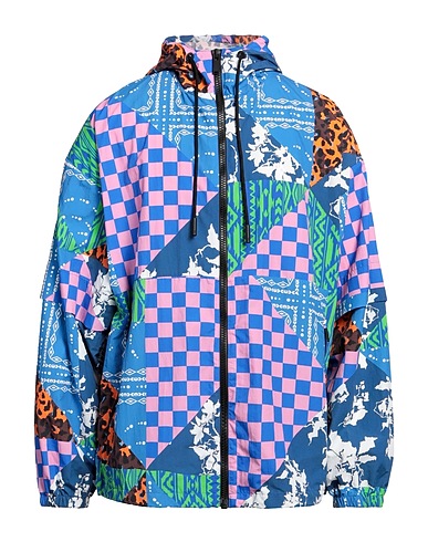 MARCELO BURLON Jacket Bright blue 100% Polyamide, Polyester