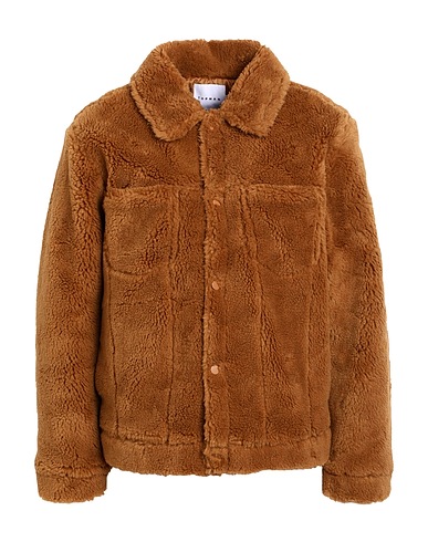 TOPMAN Teddy Coat Cammello 100% Poliestere