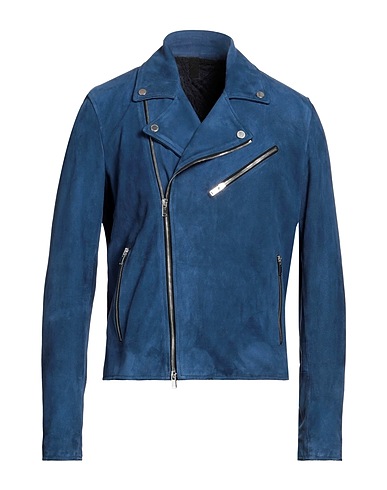 TAGLIATORE Biker jacket Navy 100% Lambskin