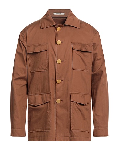 TAGLIATORE Jacket Brown 98% Cotton, 2% Elastane