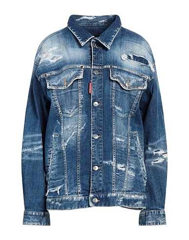 DSQUARED2 Denim jacket Blue 98% Cotton, 2% Elastane