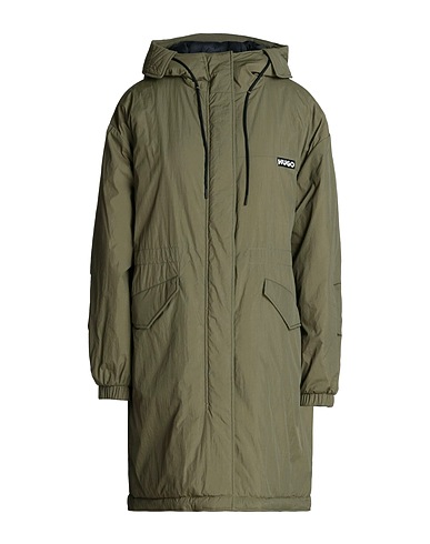 HUGO Coat Military green 100% Polyamide