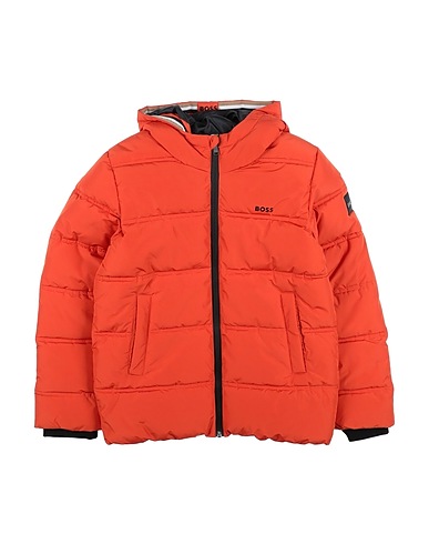 BOSS Shell jacket Orange 100% Polyester, Cotton, Elastane