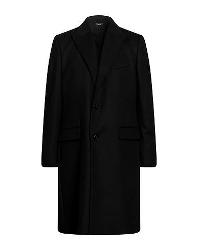 DOLCE&GABBANA Coat Black 70% Virgin Wool, 20% Polyamide, 10% Cashmere