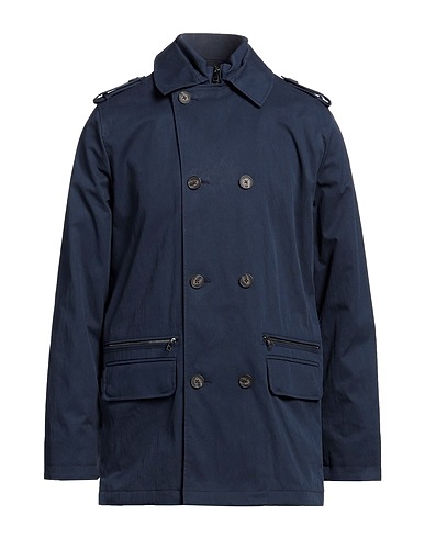MICHAEL KORS MENS Double breasted pea coat Midnight blue 69% Cotton, 31% Nylon