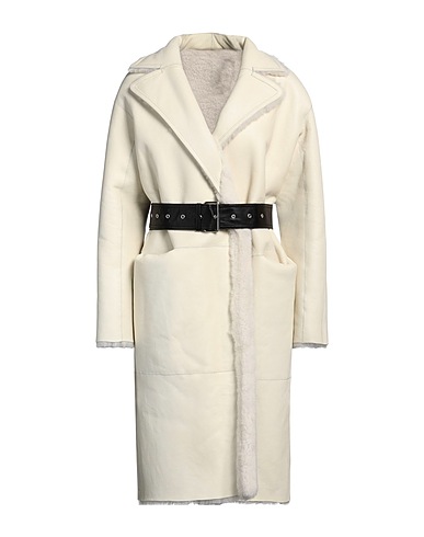 COMMON LEISURE Teddy Coat Ivory 100% Shearling