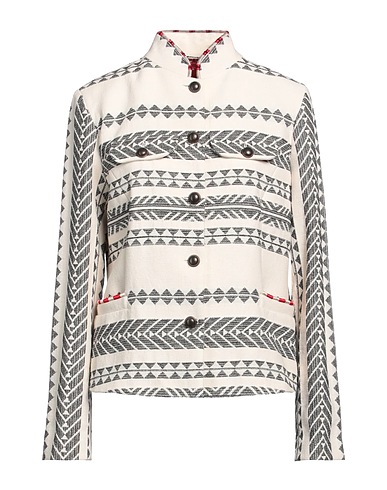 BAZAR DELUXE Jackett Cremeweiß 65% Baumwolle, 32% Polyester, 3% Andere Fasern, Seide