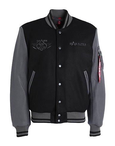 ALPHA INDUSTRIES Giubbotto Nero 100% Poliestere