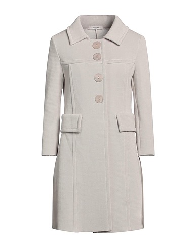 CHARLOTT Full-length jacket Light grey 100% Cotton