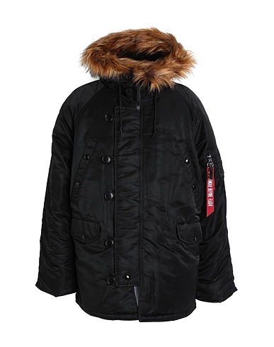 ALPHA INDUSTRIES Giubbotto Nero 100% Nylon