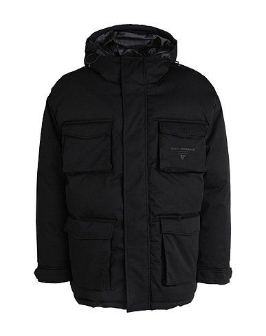 GUESS Coat Black 100% Polyester