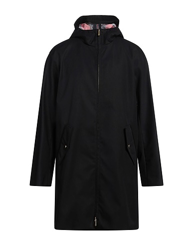 THOM BROWNE Full-length jacket Midnight blue 59% Polyester, 28% Cotton, 13% Polyurethane
