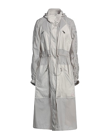 MONCLER Full-length jacket Light grey 100% Polyamide