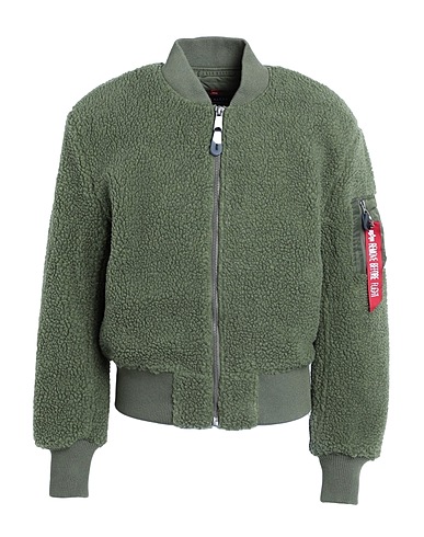 ALPHA INDUSTRIES Teddy Coat Military green 100% Polyester