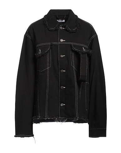 JULFER Giubbotto jeans Nero 100% Cotone