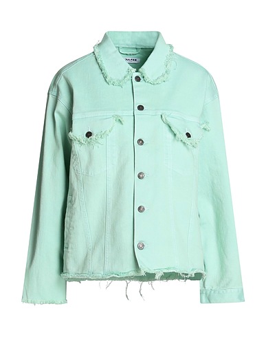 JULFER Denim jacket Light green 100% Cotton