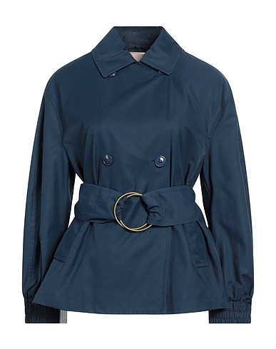 TWINSET Double breasted pea coat Midnight blue 61% Cotton, 39% Polyamide