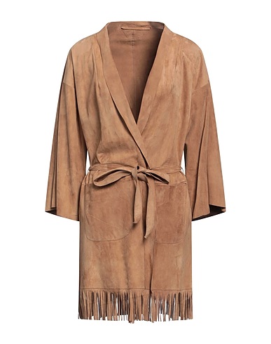 SALVATORE SANTORO Full-length jacket Camel Ovine leather