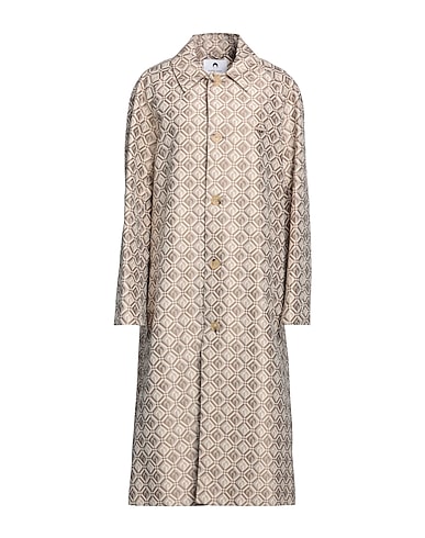 MARINE SERRE Coat Beige 65% Cotton, 30% Polyester, 5% Polyamide