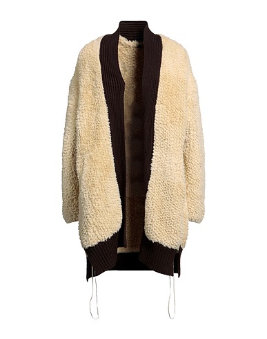 PINKO Teddy Coat Ivory 100% Polyester, Acrylic