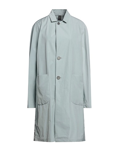 HEVÒ Full-length jacket Sky blue 58% Polyester, 42% Cotton