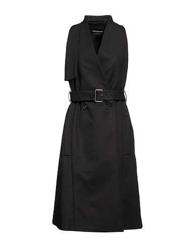 BCBGMAXAZRIA Double breasted pea coat Black 98% Cotton, 2% Elastane