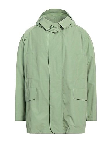 HEVÒ Full-length jacket Sage green 58% Polyester, 42% Cotton