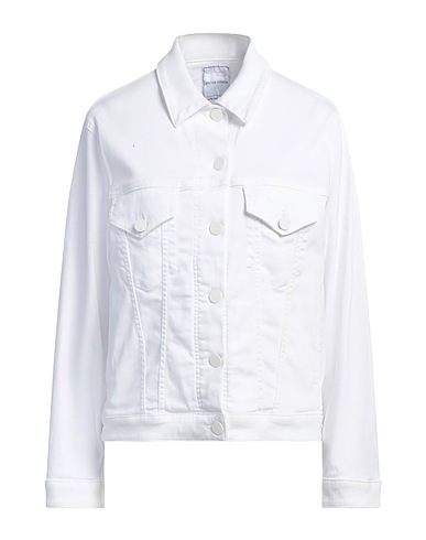 JACOB COHЁN Giubbotto jeans Bianco 63% Lyocell, 30% Cotone, 5% Poliestere, 2% Elastan