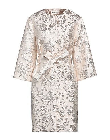 P.A.R.O.S.H. Full-length jacket Off white 63% Polyester, 23% Polyamide, 14% Metallic fiber