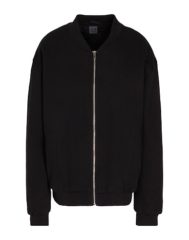 8 by YOOX Bomber ORGANIC COTTON OVERSIZE BOMBER
 Black 100% Organic cotton