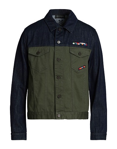 MR & MRS ITALY Denim jacket Military green 100% Cotton